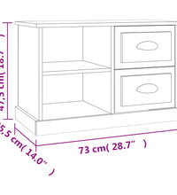 TV-Schrank Braun Eichen-Optik 73x35,5x47,5 cm Holzwerkstoff