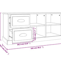 TV-Schrank Weiß 102x35,5x47,5 cm Holzwerkstoff