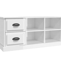 TV-Schrank Hochglanz-Weiß 102x35,5x47,5 cm Holzwerkstoff