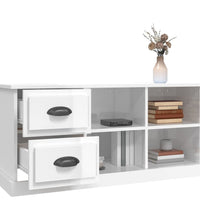 TV-Schrank Hochglanz-Weiß 102x35,5x47,5 cm Holzwerkstoff