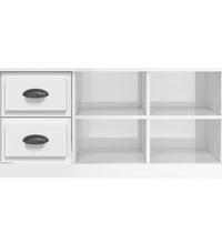 TV-Schrank Hochglanz-Weiß 102x35,5x47,5 cm Holzwerkstoff