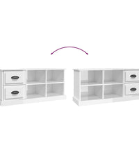 TV-Schrank Hochglanz-Weiß 102x35,5x47,5 cm Holzwerkstoff