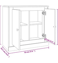 Sideboard Hochglanz-Weiß 70x35,5x67,5 cm Holzwerkstoff