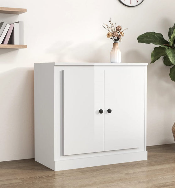 Sideboard Hochglanz-Weiß 70x35,5x67,5 cm Holzwerkstoff