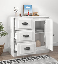 Sideboard Hochglanz-Weiß 70x35,5x67,5 cm Holzwerkstoff
