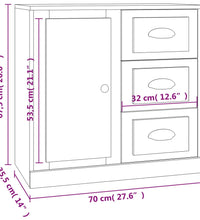 Sideboard Betongrau 70x35,5x67,5 cm Holzwerkstoff