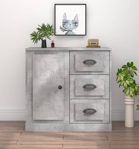 Sideboard Betongrau 70x35,5x67,5 cm Holzwerkstoff