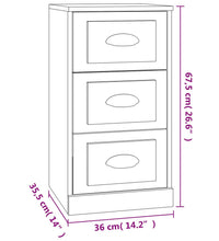 Sideboard Sonoma-Eiche 36x35,5x67,5 cm Holzwerkstoff