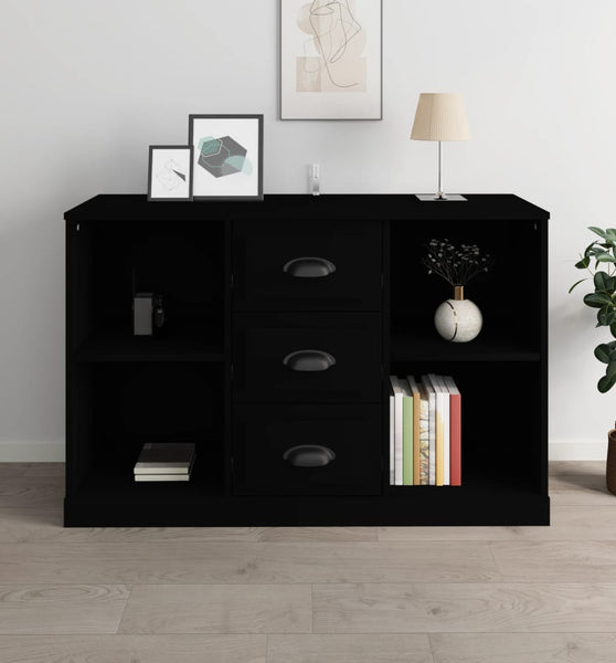 Sideboard Schwarz 104,5x35,5x67,5 cm Holzwerkstoff