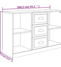 Sideboard Sonoma-Eiche 104,5x35,5x67,5 cm Holzwerkstoff