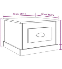 Couchtisch Weiß 50x50x35 cm Holzwerkstoff