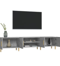 TV-Schrank Betongrau 180x31,5x40 cm Holzwerkstoff