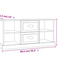 TV-Schrank Weiß 99,5x35,5x48 cm Holzwerkstoff