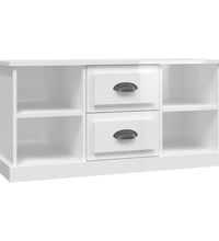 TV-Schrank Hochglanz-Weiß 99,5x35,5x48 cm Holzwerkstoff