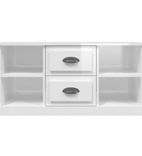 TV-Schrank Hochglanz-Weiß 99,5x35,5x48 cm Holzwerkstoff