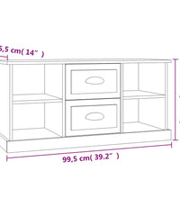 TV-Schrank Hochglanz-Weiß 99,5x35,5x48 cm Holzwerkstoff