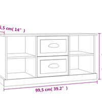 TV-Schrank Sonoma-Eiche 99,5x35,5x48 cm Holzwerkstoff