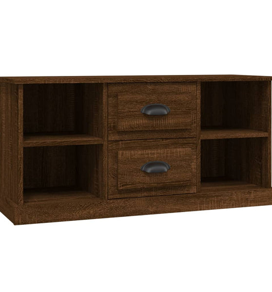 TV-Schrank Braun Eichen-Optik 99,5x35,5x48 cm Holzwerkstoff