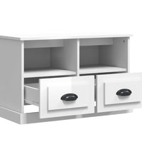 TV-Schrank Hochglanz-Weiß 80x35x50 cm Holzwerkstoff