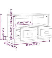 TV-Schrank Hochglanz-Weiß 80x35x50 cm Holzwerkstoff