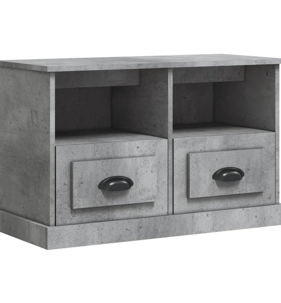 TV-Schrank Betongrau 80x35x50 cm Holzwerkstoff