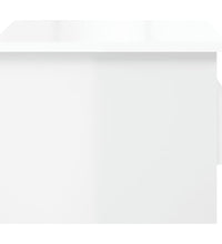 Wand-Nachttisch Hochglanz-Weiß 41,5x36x28 cm