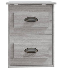 Wand-Nachttische 2 Stk. Grau Sonoma 41,5x36x53 cm