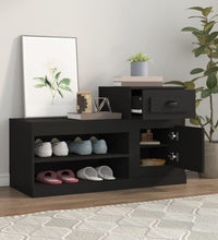 Schuhschrank Schwarz 100x42x60 cm Holzwerkstoff