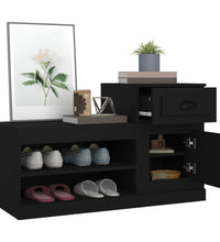 Schuhschrank Schwarz 100x42x60 cm Holzwerkstoff