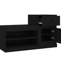 Schuhschrank Schwarz 100x42x60 cm Holzwerkstoff