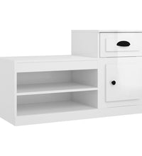 Schuhschrank Hochglanz-Weiß 100x42x60 cm Holzwerkstoff