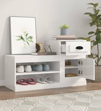 Schuhschrank Hochglanz-Weiß 100x42x60 cm Holzwerkstoff