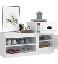 Schuhschrank Hochglanz-Weiß 100x42x60 cm Holzwerkstoff