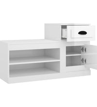 Schuhschrank Hochglanz-Weiß 100x42x60 cm Holzwerkstoff