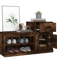 Schuhschrank Räuchereiche 100x42x60 cm Holzwerkstoff