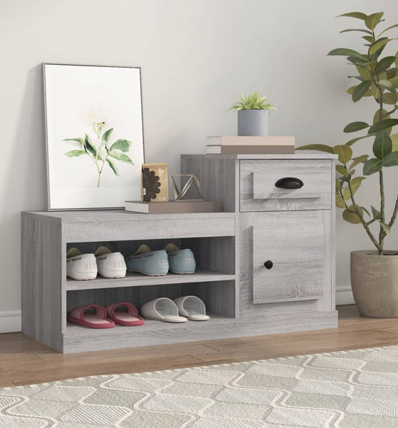 Schuhschrank Grau Sonoma 100x42x60 cm Holzwerkstoff