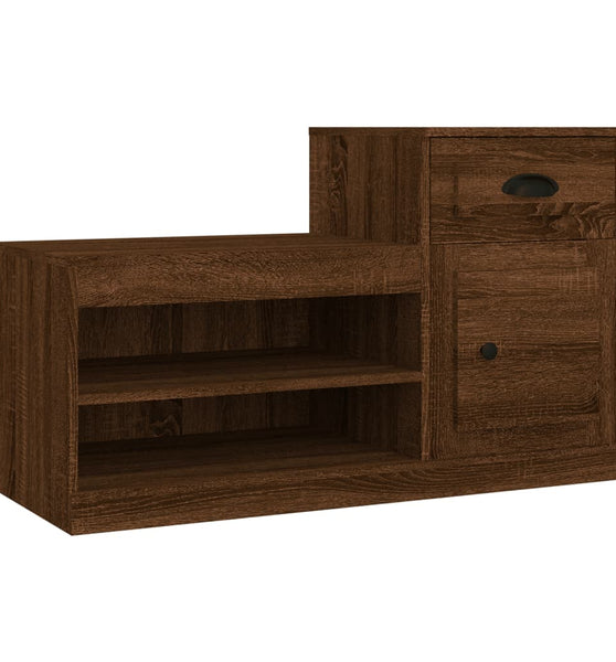 Schuhschrank Braun Eichen-Optik 100x42x60 cm Holzwerkstoff