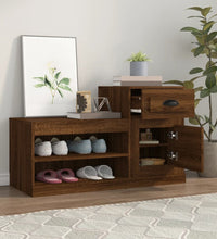 Schuhschrank Braun Eichen-Optik 100x42x60 cm Holzwerkstoff