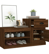 Schuhschrank Braun Eichen-Optik 100x42x60 cm Holzwerkstoff