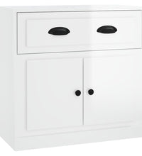 Sideboard Hochglanz-Weiß 70x35,5x67,5 cm Holzwerkstoff