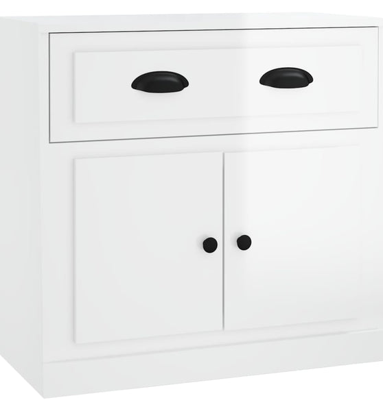 Sideboard Hochglanz-Weiß 70x35,5x67,5 cm Holzwerkstoff