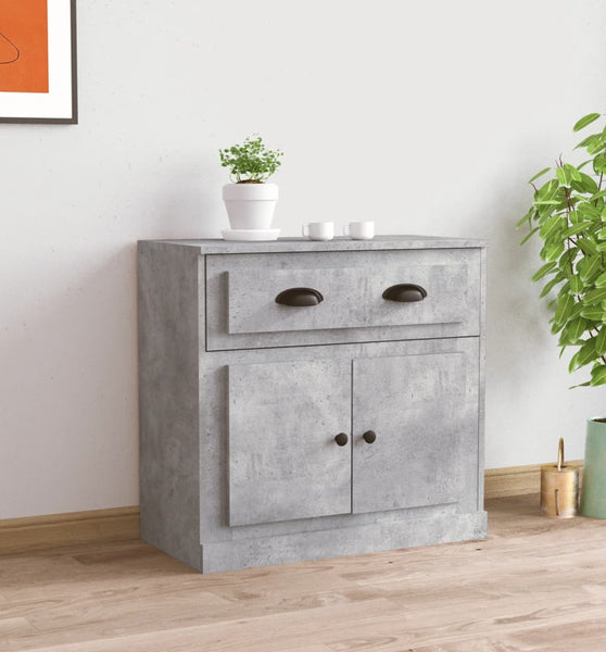 Sideboard Betongrau 70x35,5x67,5 cm Holzwerkstoff