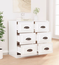 Sideboard Hochglanz-Weiß 70x35,5x67,5 cm Holzwerkstoff