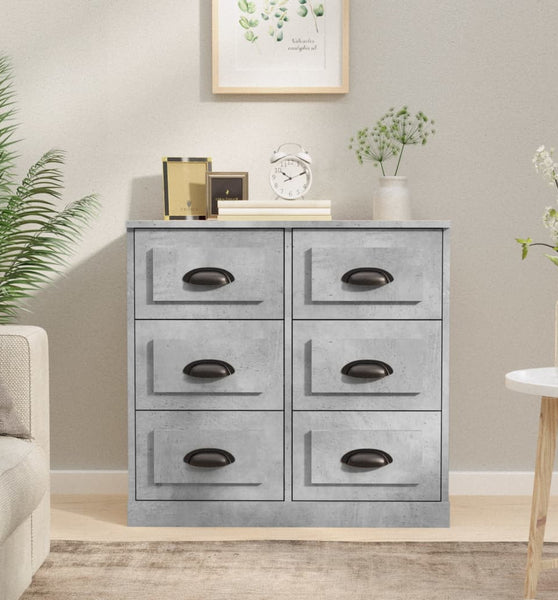 Sideboard Betongrau 70x35,5x67,5 cm Holzwerkstoff