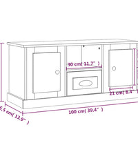 TV-Schrank Weiß 100x35,5x45 cm Holzwerkstoff