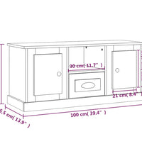 TV-Schrank Grau Sonoma 100x35,5x45 cm Holzwerkstoff