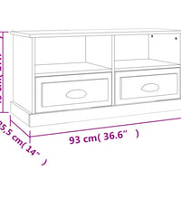 TV-Schrank Weiß 93x35,5x45 cm Holzwerkstoff