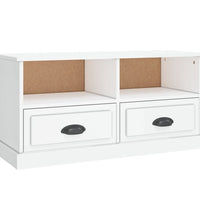 TV-Schrank Hochglanz-Weiß 93x35,5x45 cm Holzwerkstoff