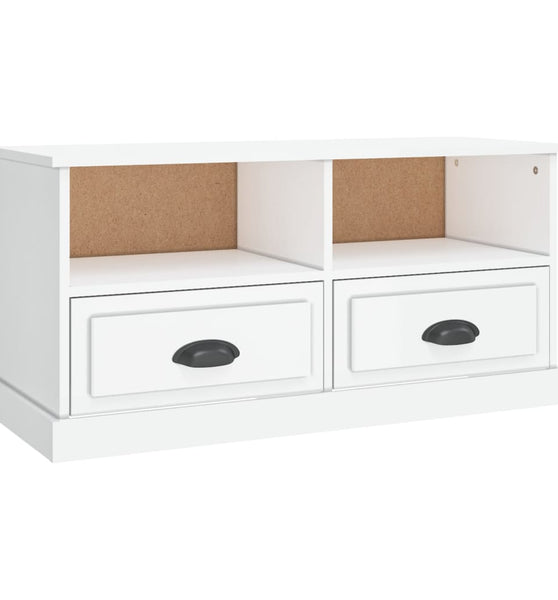 TV-Schrank Hochglanz-Weiß 93x35,5x45 cm Holzwerkstoff