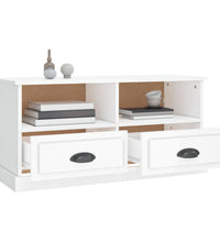 TV-Schrank Hochglanz-Weiß 93x35,5x45 cm Holzwerkstoff